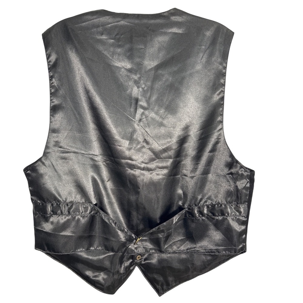 Scully Suede Leather Vest M Black Rodeo Cowboy Ranch style Western - Picture 6 of 8